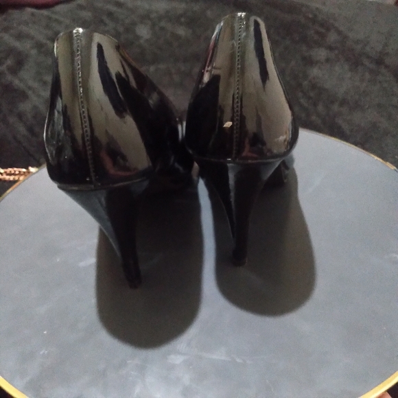 ⭐️ Merona open toe black pumps size 8 - Picture 5 of 6